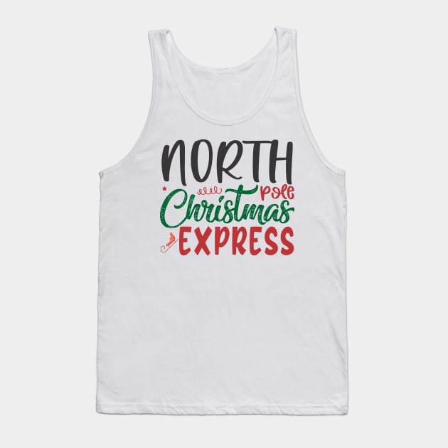 North Pole Christmas Express Tank Top by Sohidul Islam